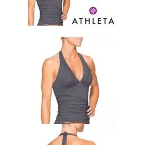 Athleta Shirrendipity Tankini Top-Grey
